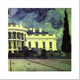 White House in Van Gogh's style Posters and Art